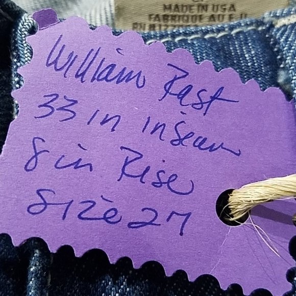 VINTAGE RETRO WILLIAM RAST STELLA CLASSIC RISE  BOOT CUT JEANS SIZE 27 - Picture 7 of 15